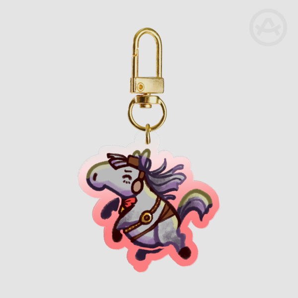 Gold Ship Colored Acrylic Keychain