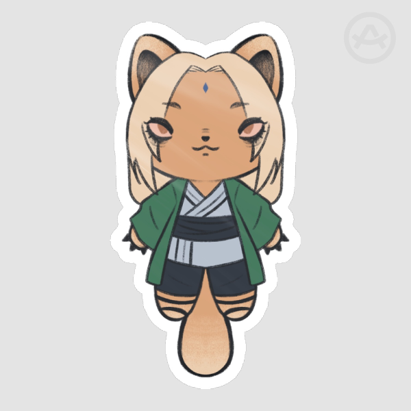 Tsunade Cat Die Cut Stickers