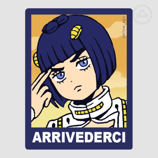 JJBA meme icon sticker (Arrivederci)