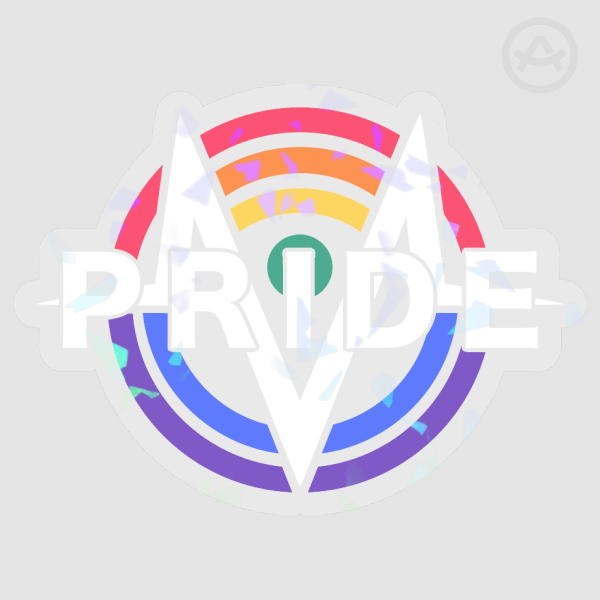 PRIDE VOXTEK Clear Die Cut Sticker