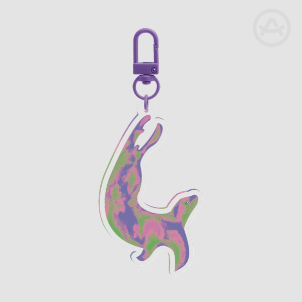 Trigender Seal Acrylic Keychain