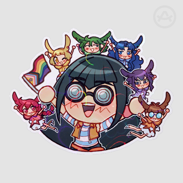 Carly Pride Holo Heart Sticker
