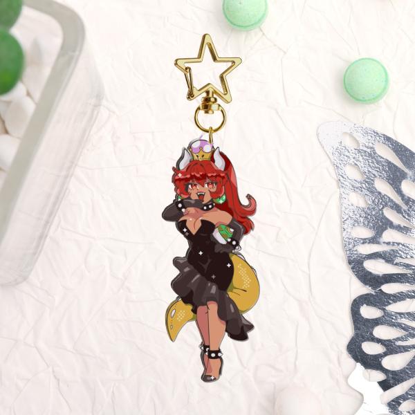 Bowsette Keychain - Redhead