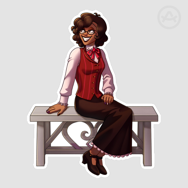 Fem Alastor Bench Sticker