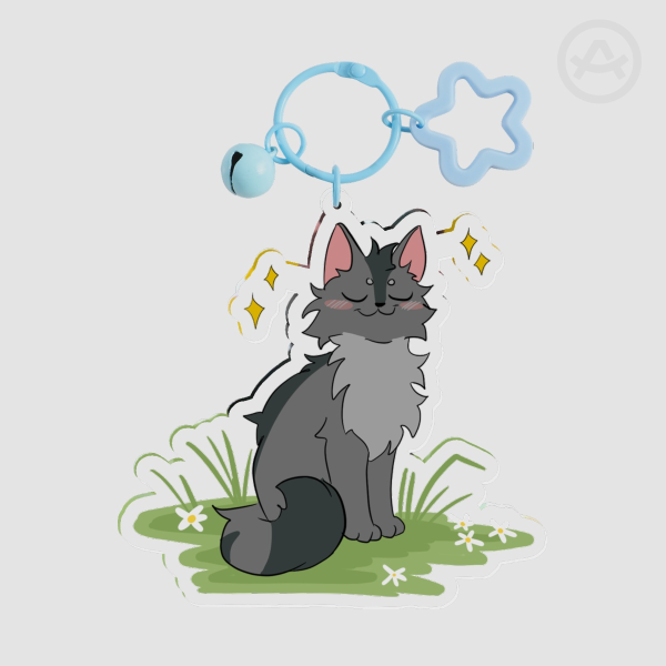 Graystripe Warrior cats Clear Acrylic Keychains