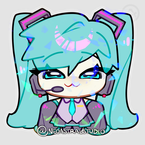 Miku Hatsune Clear Sticker