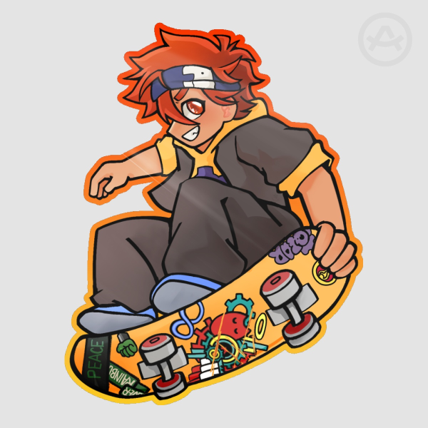 Reki Kyan Skateboarding Sticker