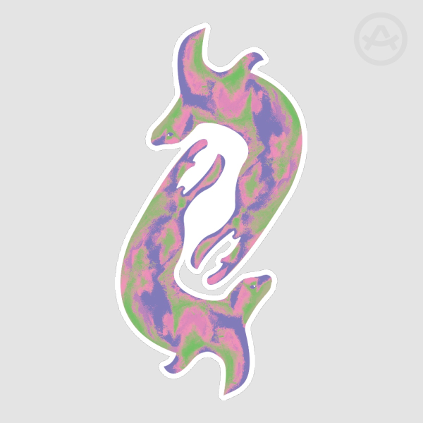 Trigender Seals Die Cut Stickers