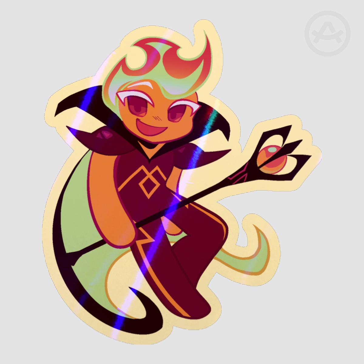 Fire Spirit Cookie — Die Cut Stickers