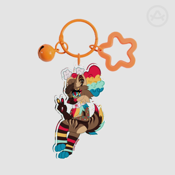 Jackie Puffs Glitter Chibi Keychain