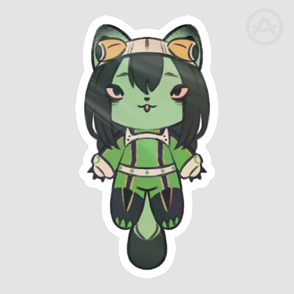 Tsuyu Cat Die Cut Stickers