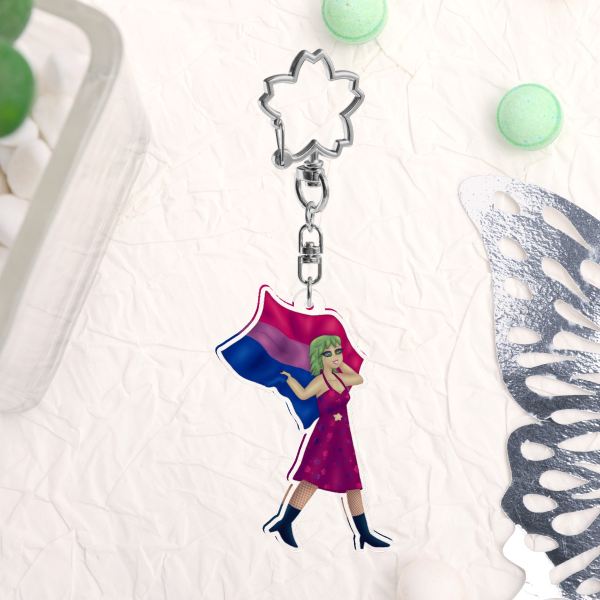 Daisy Pride Keychain (Double Sided)