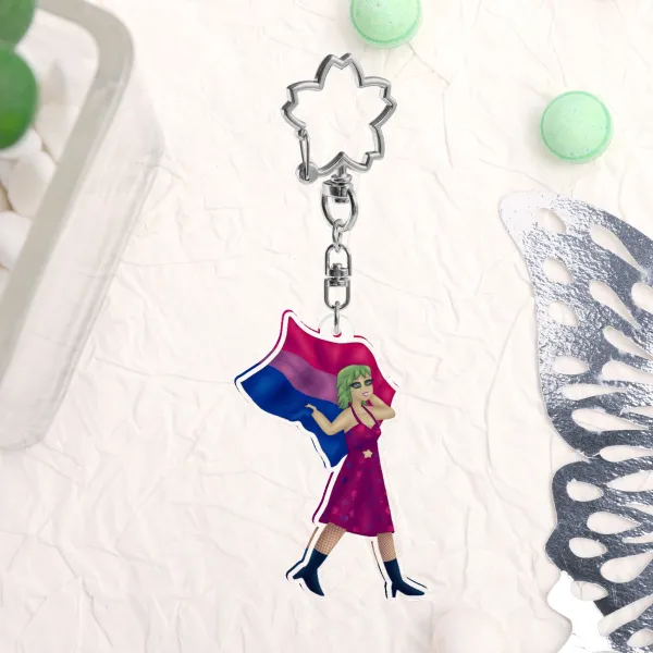 Daisy Pride Keychain (Double Sided)