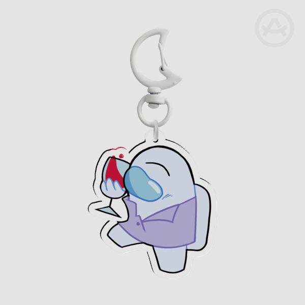 White (Among Us) Keychain!
