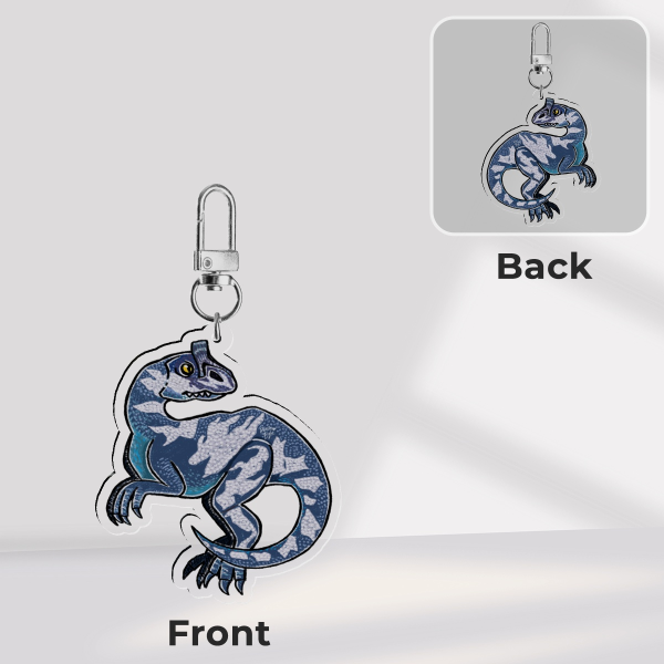 Blue Cryolophosaurus - Keychain