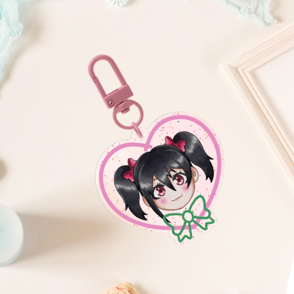 Nico Yazawa glitter keychain