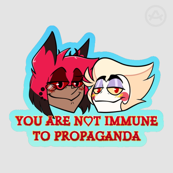 Radioapple Propaganda Red Foil Stickers