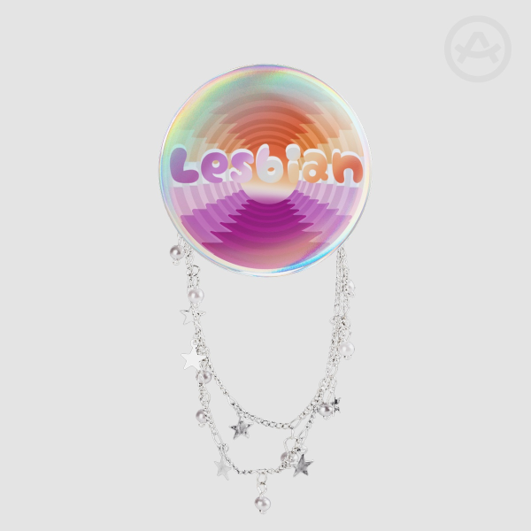 Lesbian Pride Charm Pin