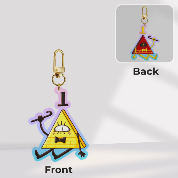 Bill Cipher double face keychain