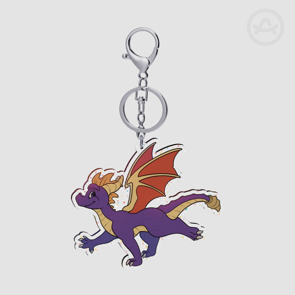 Spyro | Glitter Acrylic Keychain
