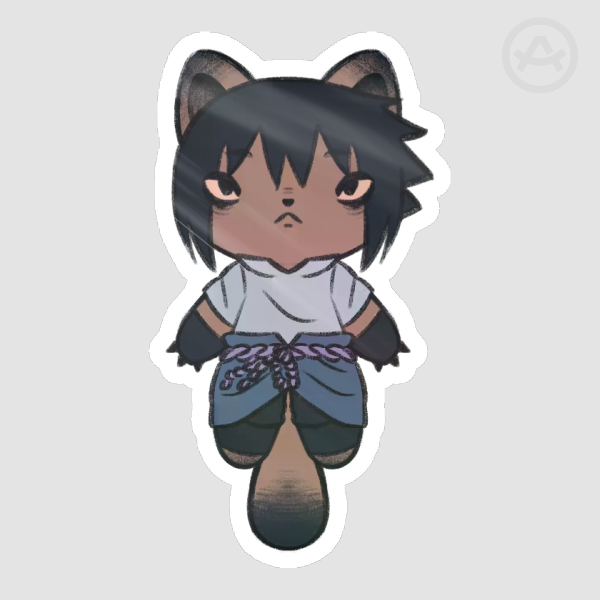 Sasuke Uchia Cat Die Cut Stickers