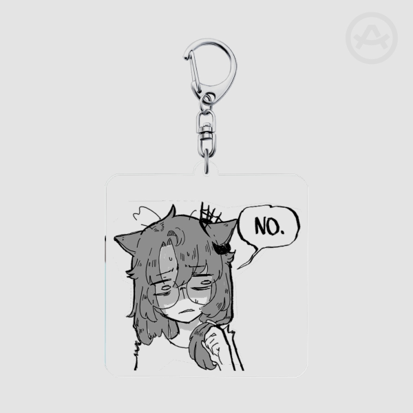 No. (Clear Acrylic Keychain)