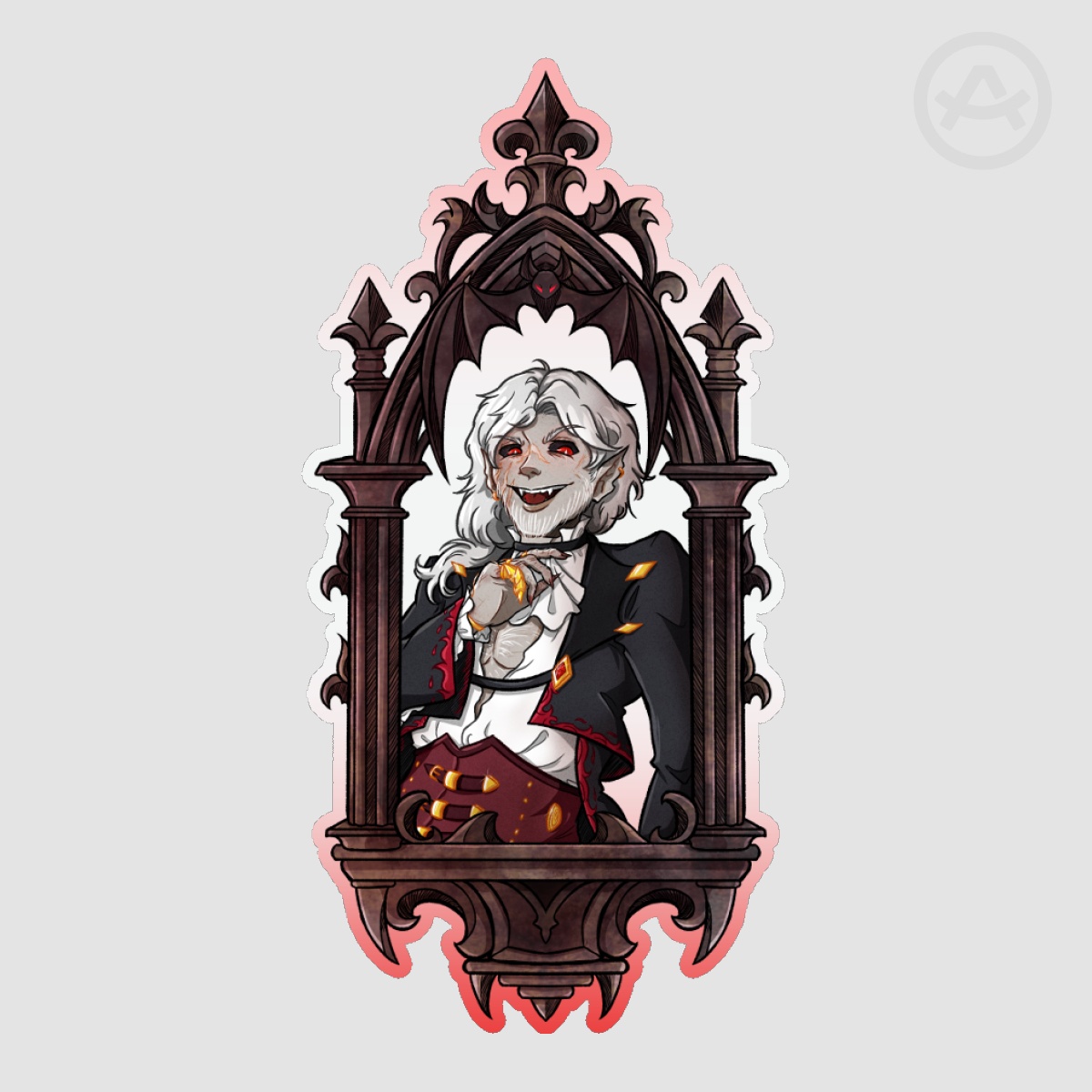 Gothic Frame Sticker - Pyro
