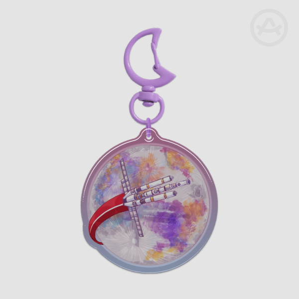 Project Hail Mary Moon Mission Epoxy Keychain