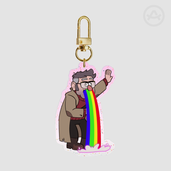 Barfing Ford Glitter Acrylic Keychains