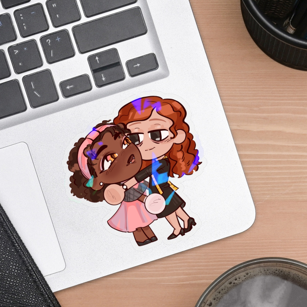 Claudia x Madeline Clear Holo Vinyl Sticker