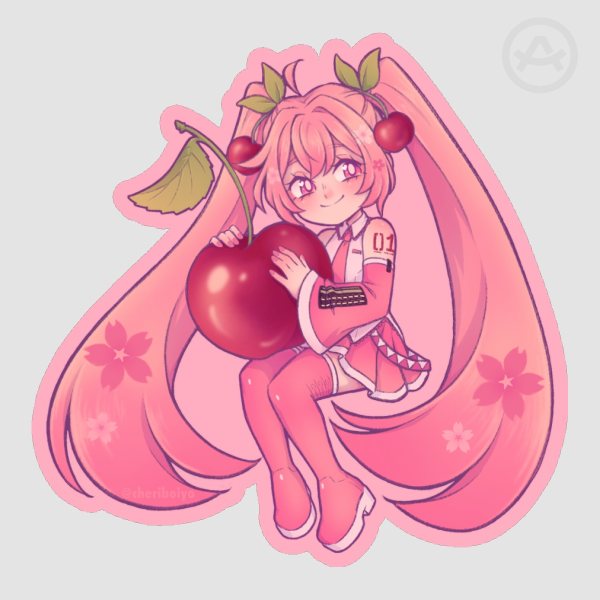 Sakura Miku Sticker - Fruit ver