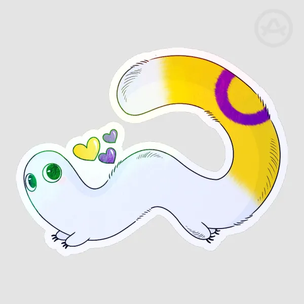 Intersex pride brush buddy sticker!