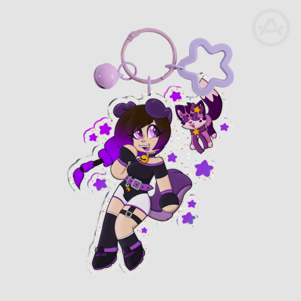 Raven and Eclipse Acrylic keychain charm