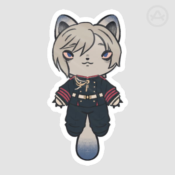 Shinya cat Die Cut Stickers