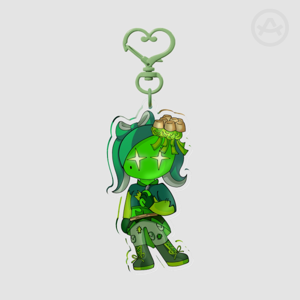 Green IMPACTED Acrylic Keychain