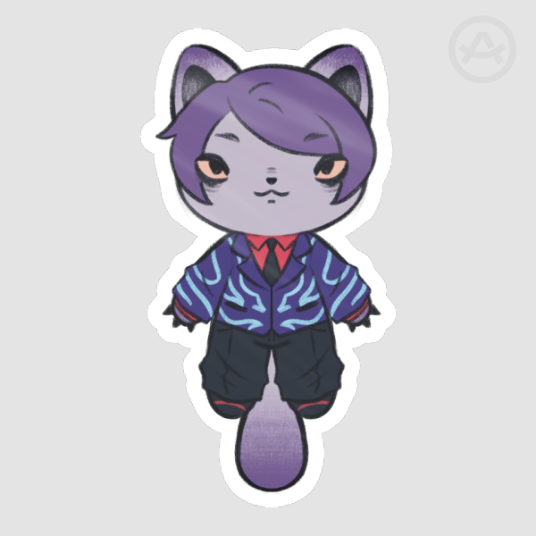 Tsukiyama Cat Die Cut Stickers
