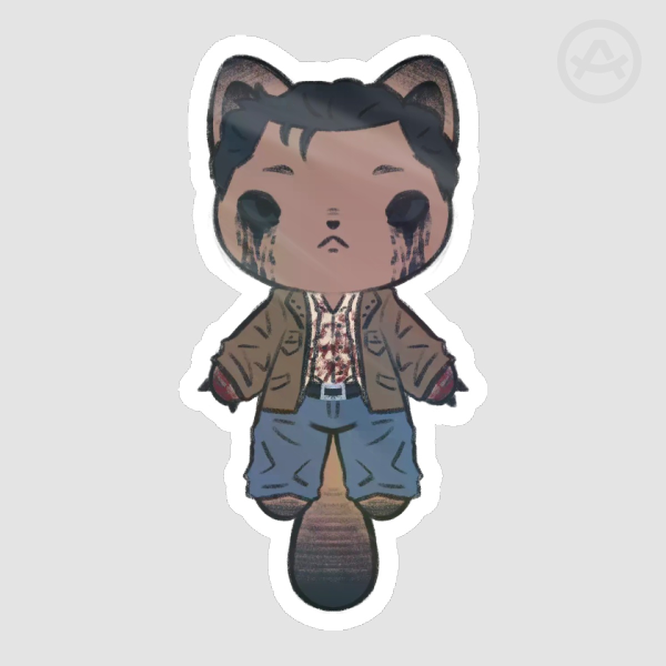 Miles Upshur 02 Walrider Cat Die Cut Stickers