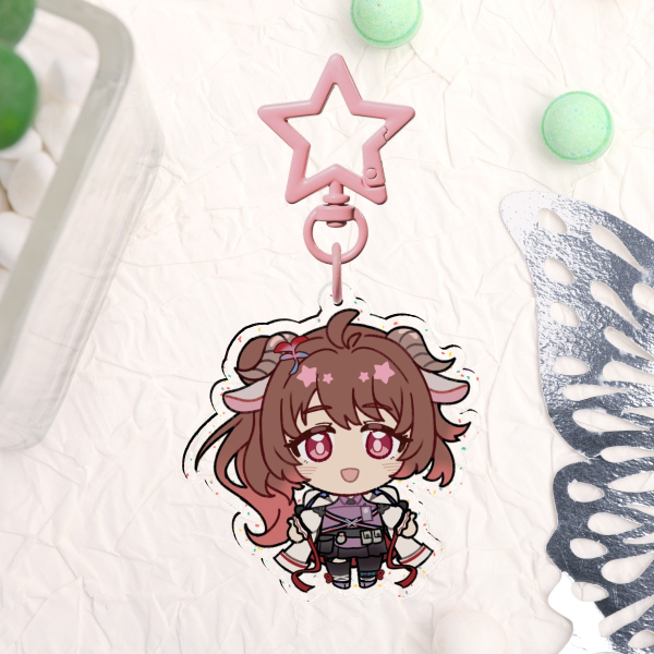 [ AK Fanmerch ] Eyjafjalla the Hvit Aska Minimini Glitter Keychain