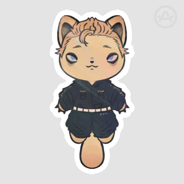 Takemichi Cat Die Cut Stickers