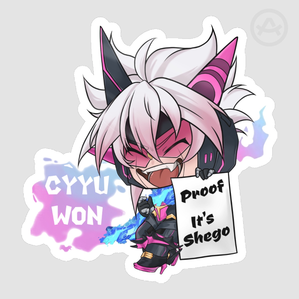 CyYu Won  Die Cut Stickers