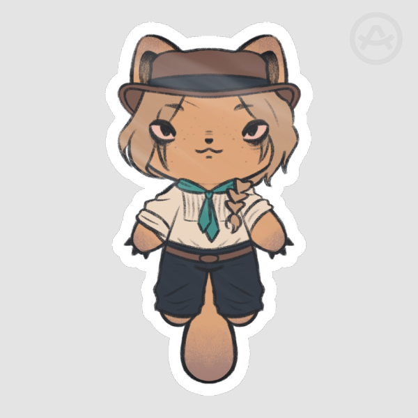 Saddie Cat Die Cut Stickers