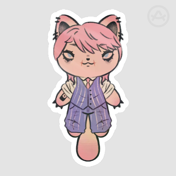 Sanzu Cat Die Cut Stickers