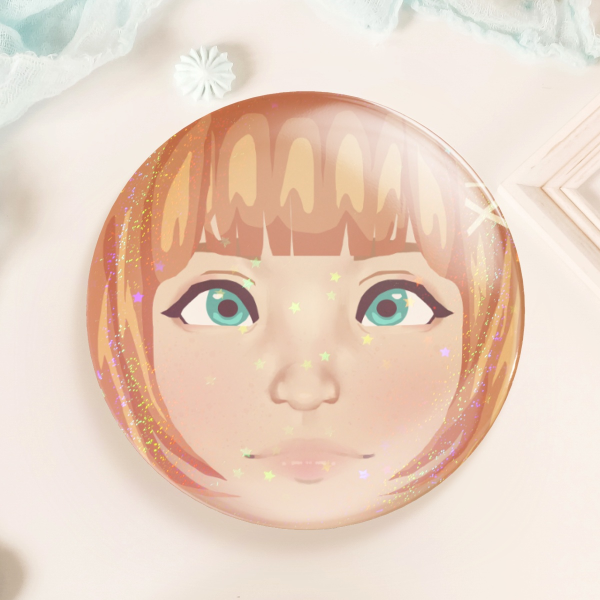 Strelitzia Button Pin
