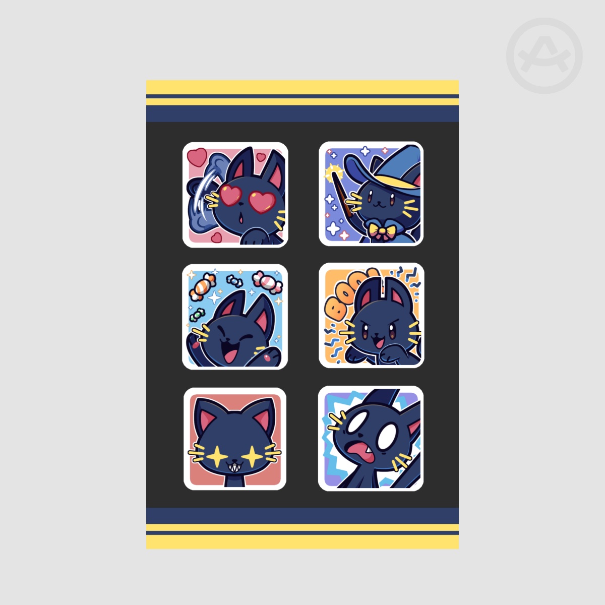 Spookitty Emotes Sticker Sheet