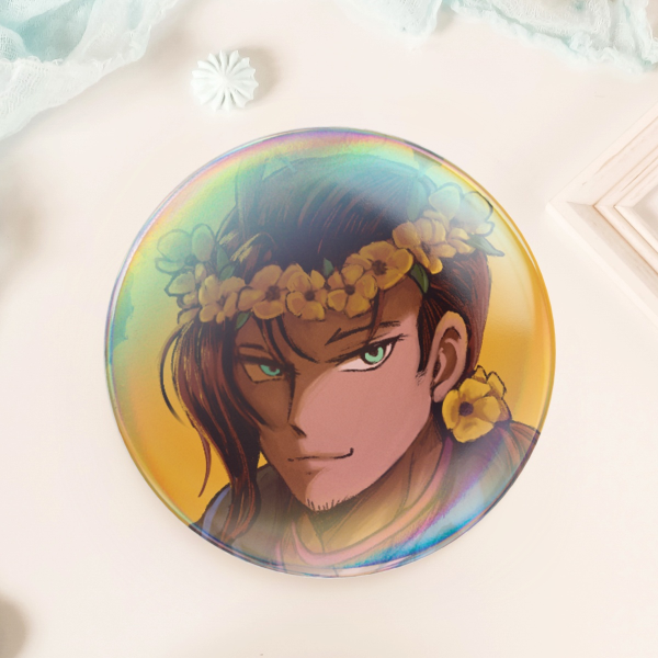 Josuiji Shinri by Wuchi - Round Badge - Stars Cafecito