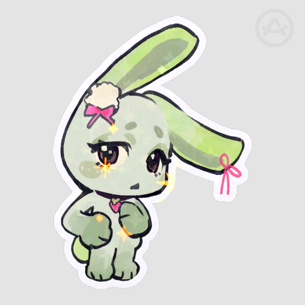[OC Matcha] - Colored Edge Die Cut Stickers