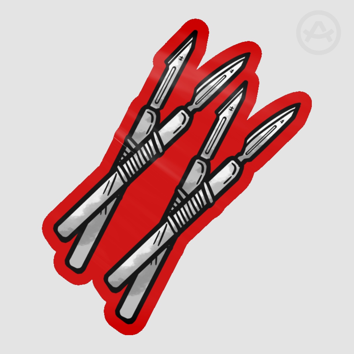 Slow Damage Surgical Knife Stickers