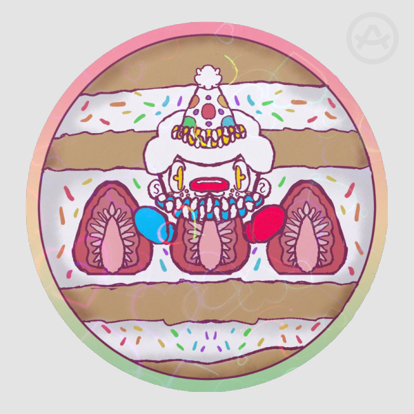 Birthday Cake Sam Holographic Sticker!