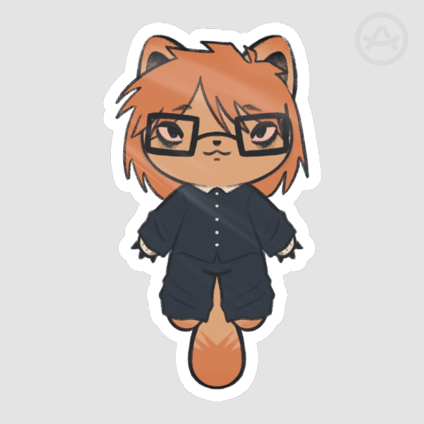 Randal Ivory Cat Die Cut Stickers