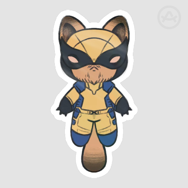Wolverine 01 Cat Die Cut Stickers